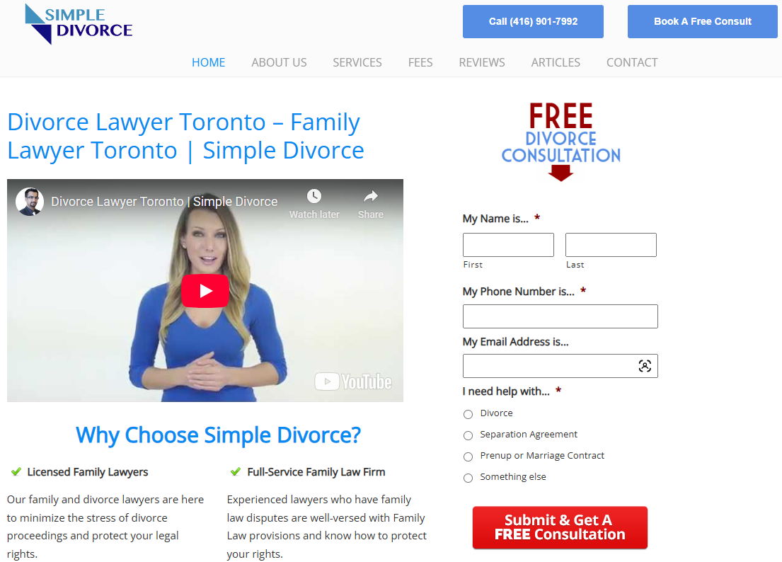 Simple Divorce – Family Lawyer Toronto